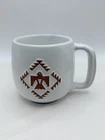 Frankoma Native American Thunderbird White Large Mug 4.5”