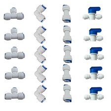 Liimevvon 1/4" OD Quick Connect Push In to for RO 1/4 inch, White