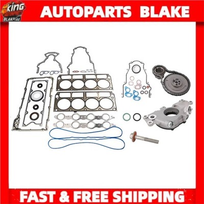 5.3L 6.0L GM LS High Volume Oil Pump Change Kit with Gaskets & Timing Chain RTV 