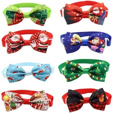 8 Pcs Cat Collar Bow Tie Dog Accessory Holiday Ties for Dogs Bows