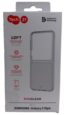 Tech21 Evo Clear Case for Samsung Galaxy Z Flip6 - Clear