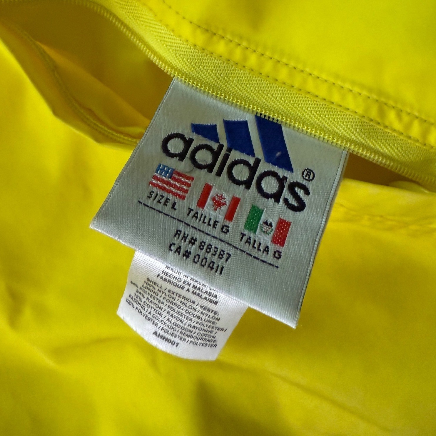 Adidas Windbreakrr Jacket Full Zip Reversible Yel… - image 5