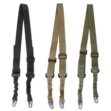 Tactical 1 Single Point Adjustable Bungee Rifle Gun Sling System Black Strap AP