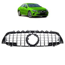 Frontgrill Schwarz Chrom passend für Mercedes A-Klasse W177 V177 für 360° Kamera Frontgrill Schwarz Chrom passend für Mercedes A-Klasse W177 V177 für 360° Kamera