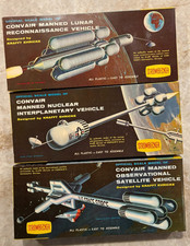 Group of 3 Convair spacecraft kits by Strombecker 1950's vintage complete