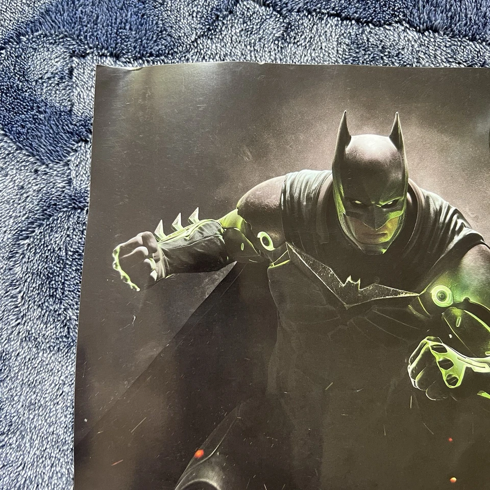 Póster promocional Injustice 2 2016 17x11 Batman vs Flash GameStop Display DC Foto 4 de 4