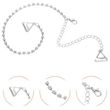 1 Pair Crystal Rhinestone Bra Underwear Metal Shoulder Straps Adjustable Length