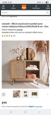 Rattan One Door TV Stand / Sideboard from Sweeek/B&Q - Brand New in Box