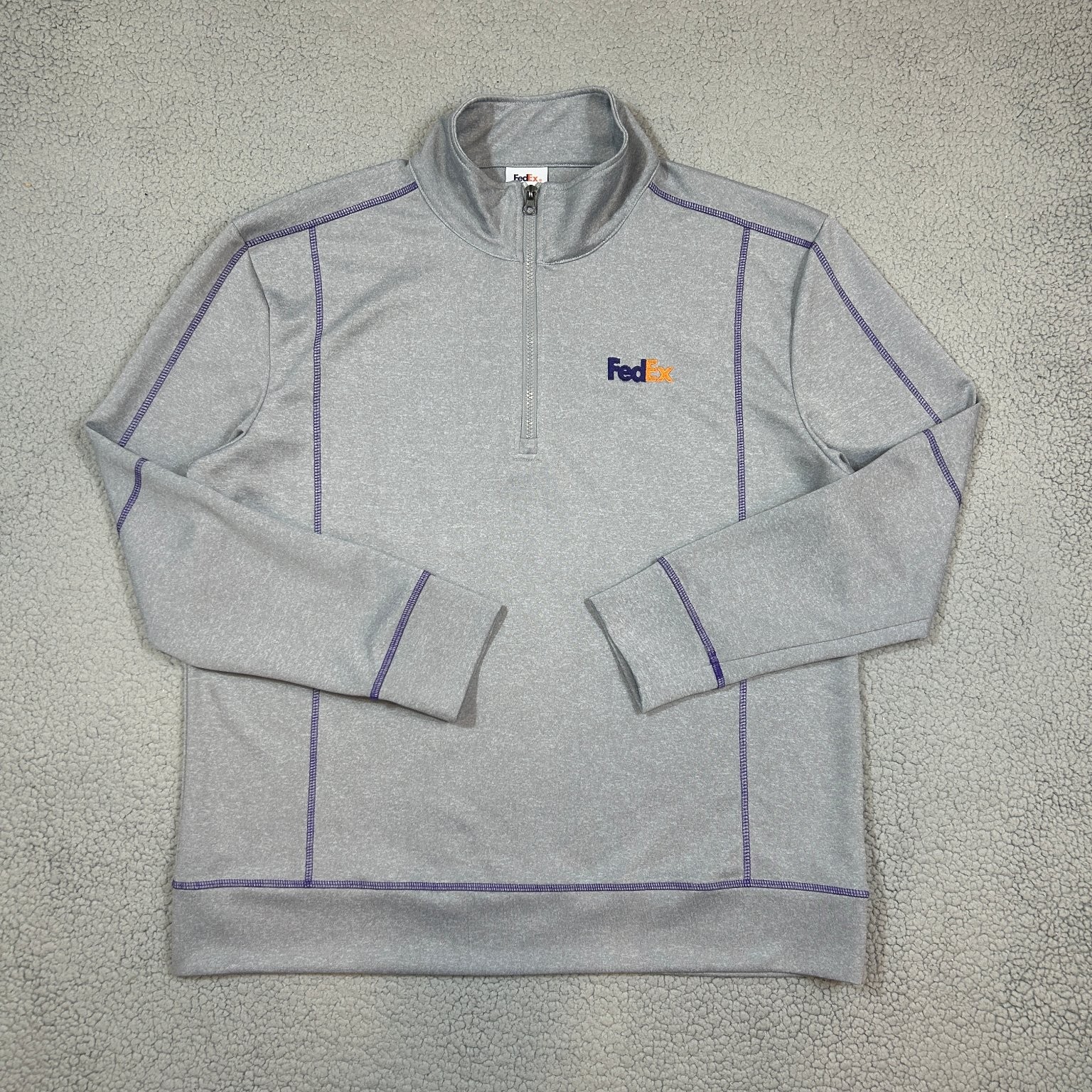 FedEx Half Zip Pullover Activewear Jacket Mens XL… - image 1