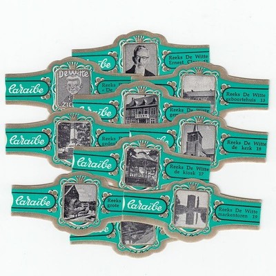 10 cigar bands Caraibe De Witte - Ernst Claes green