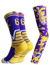 Youth Boys Basketball Socks Sports Athletic Mens Crew Socks with Basketball A...