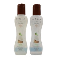 2 PACK Biosilk Silk Therapy Natural Coconut Oil Leave-in 2.26 oz READ DESC