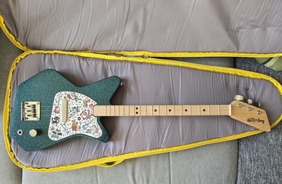 Loog Pro Kindergitarre E-Gitarre Paul Frank limited edition blue sparkle