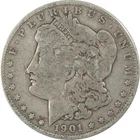 1901 S Morgan Silver Dollar VG Very Good $1 Coin SKU:I24334