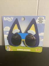 Nwt Bluey Sunglasses Blue Dog Disney Jr Character Costume Sun-stache
