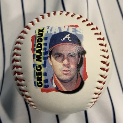 Atlanta Braves Chipper Greg Maddux Chex Cereal Fotoball Baseball ball