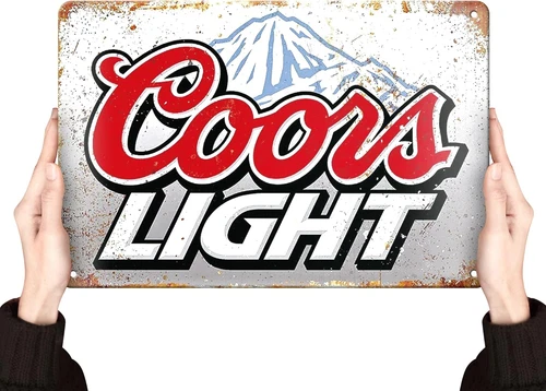 Coors Light Beer Signs Man Cave Decor Bar Vintage Metal Tin Signs Garage Retro