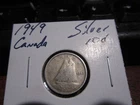 Canada 1949 -  10 Cent Dime Canadian Coin - 80% Silver - ASW 0.06 Oz
