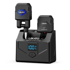 LEKATO WS-200 Wireless Guitar Transmitter Receiver 2.4GHz Charging Case Set