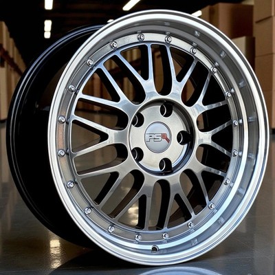 18'' Platinum PSR 1025 wheels 18x8 18x9 +35mm 5x120 staggered LM style BMW Acura