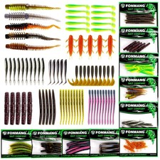 Freshwater Lure Kit - Soft Baits, Hooks & Weights Included