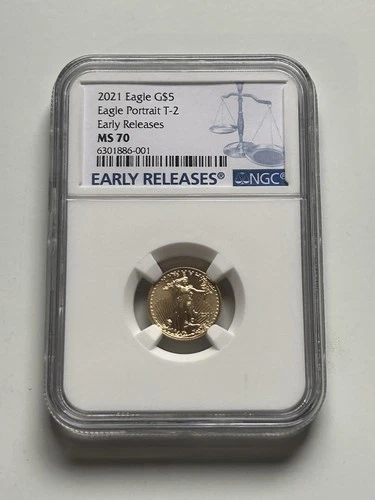 2021 Eagle G$5 NGC MS70 1/10th Gold coin