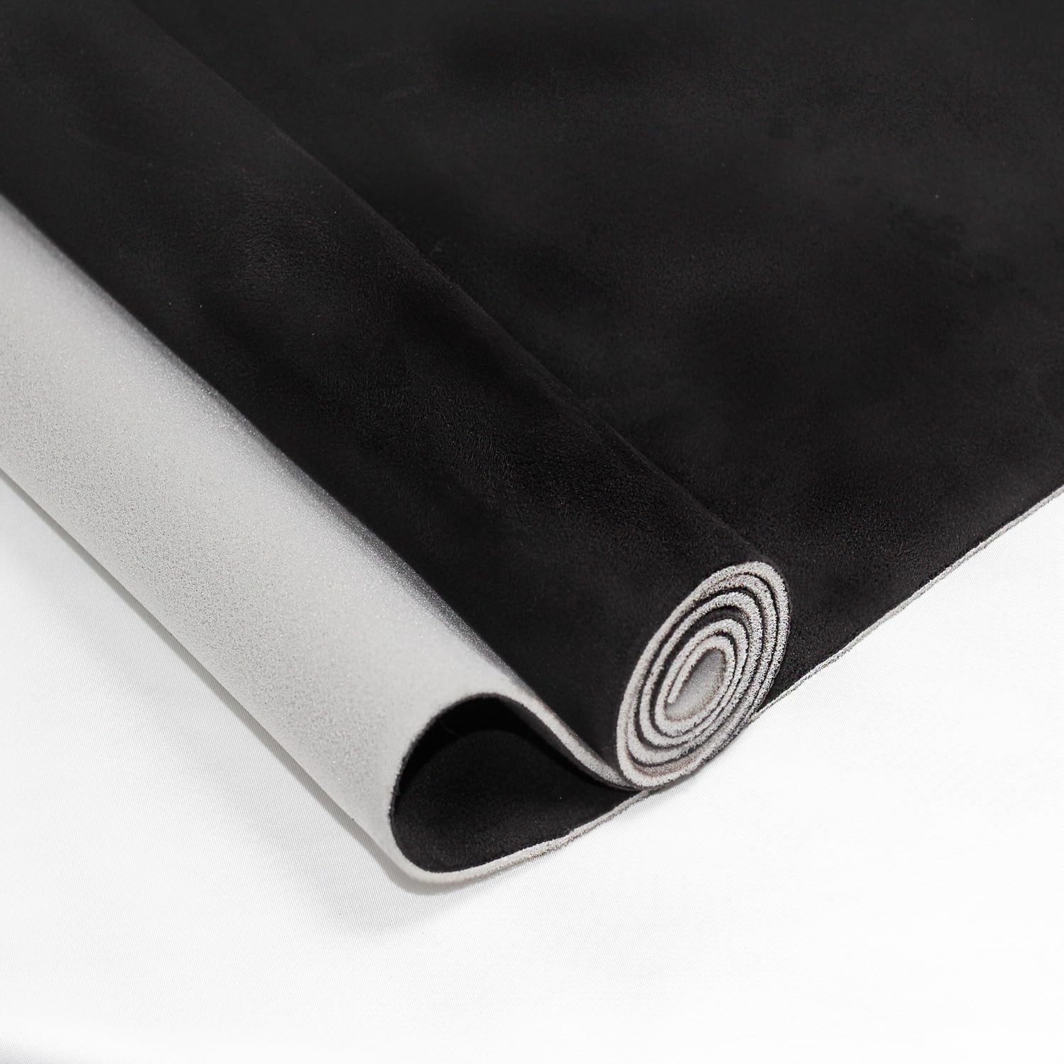Suede Headliner Fabric with Foam Backing - Black Suede Headliner wrap Interio...