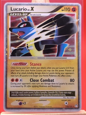 ２００８年製希少 ルカリオLV42 006/013 1Edition Lucario LV.X 122/123 Mysterious Treasures Ultra Holo Rare Pokemon