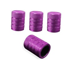 4 PCS Car Tire Valve Stem Caps, Aluminum Anti Corrosion Tire Air Caps Purple