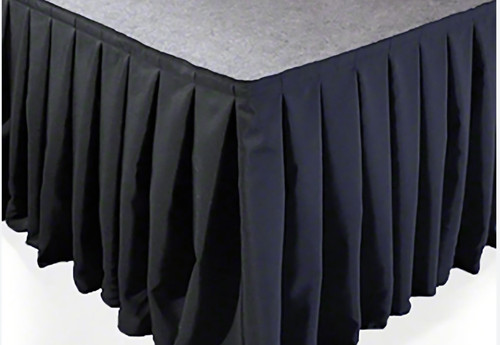 3 pieces, 14 feet each, accordion pleat polyester table 27 inch skirt