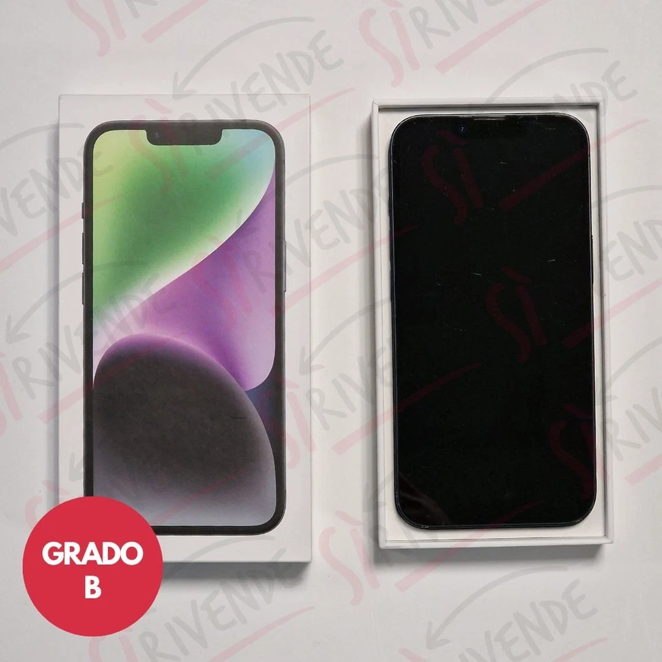 APPLE IPHONE 14 128GB NERO CON  BATTERIA AL 98%. PRODOTTO VERIFICATO DI GRADO B - Immagine 2 di 4