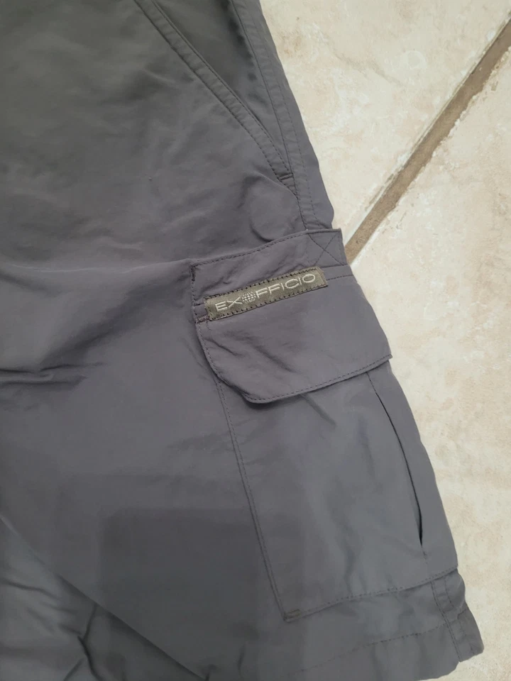 Pantalones Cortos Exofficio Para Hombres Nylon Senderismo Pesca Aire Libre Informales Pantalones Cortos Atléticos Gris Foto 2 de 4