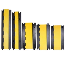 YesSources 1/2/3 Channel Cable Ramp Protector Durable Wire Cord Floor Cover