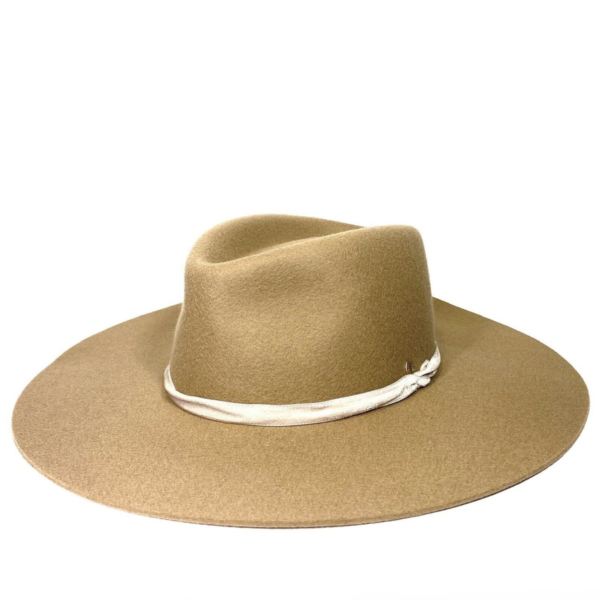 RAG & BONE Womens Florence Wool Felt Fedora Hat Camel Beige  display picture 3