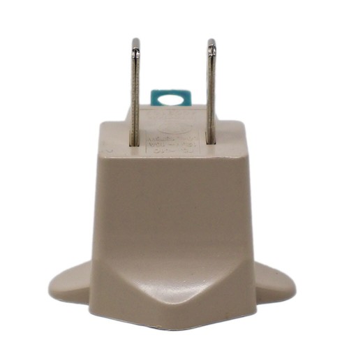 50 Stück Stecker Adapter 3 auf 2 Zinken Polarisiert Erdung AC Power ETL 125V Beige - Bild 6 von 9