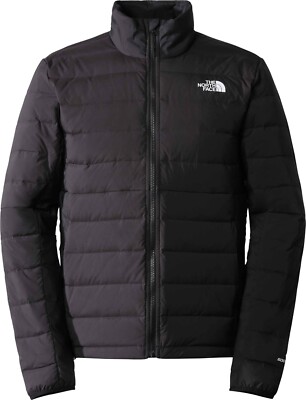 The North Face Mens Stretch Down Hooded Puffer Jacket Black