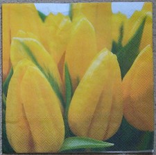 4 SERVIETTES de table anciennes en PAPIER / fête / découpage / artisanat / tulipes ii