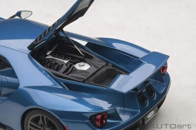AUTOart Ford GT Diecast Model Car - Liquid Blue, 1/18 Scale