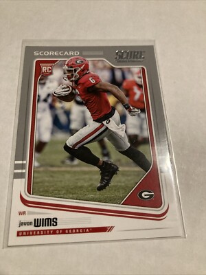 2018 Score Football Silver Scorecard #421 Javon Wims Rc Bears