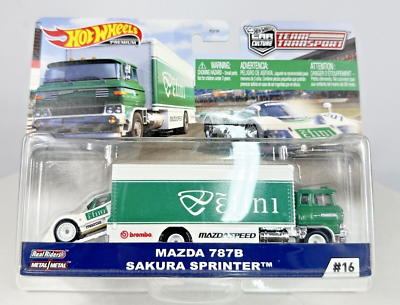 Hot Wheels Premium Team Transport Mazda 787B Sakura Sprinter | eBay
