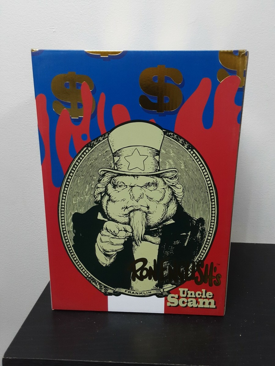 KidRobot UNCLE SCAM 8 Inch Vinyl Figure Black Edition by Ron