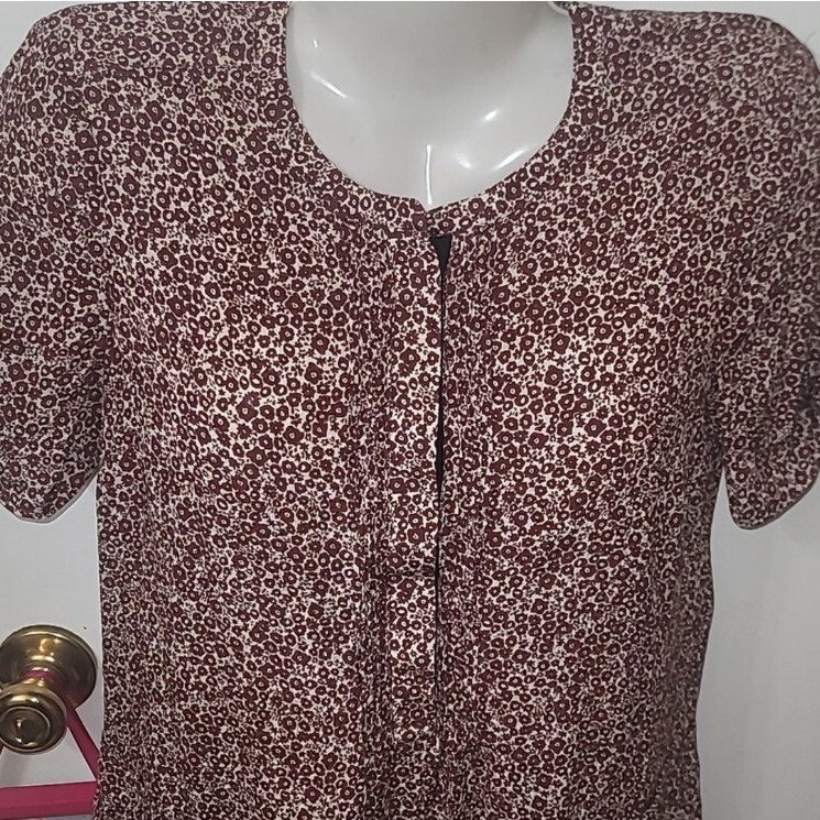 Burberry Brit Silk Dress Women's Size 4 Micro Floral Print