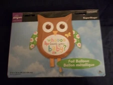 Fun Novelty Foil Balloon "Who Loves You" Owl XL 27x26 Extra & Weight Party Home