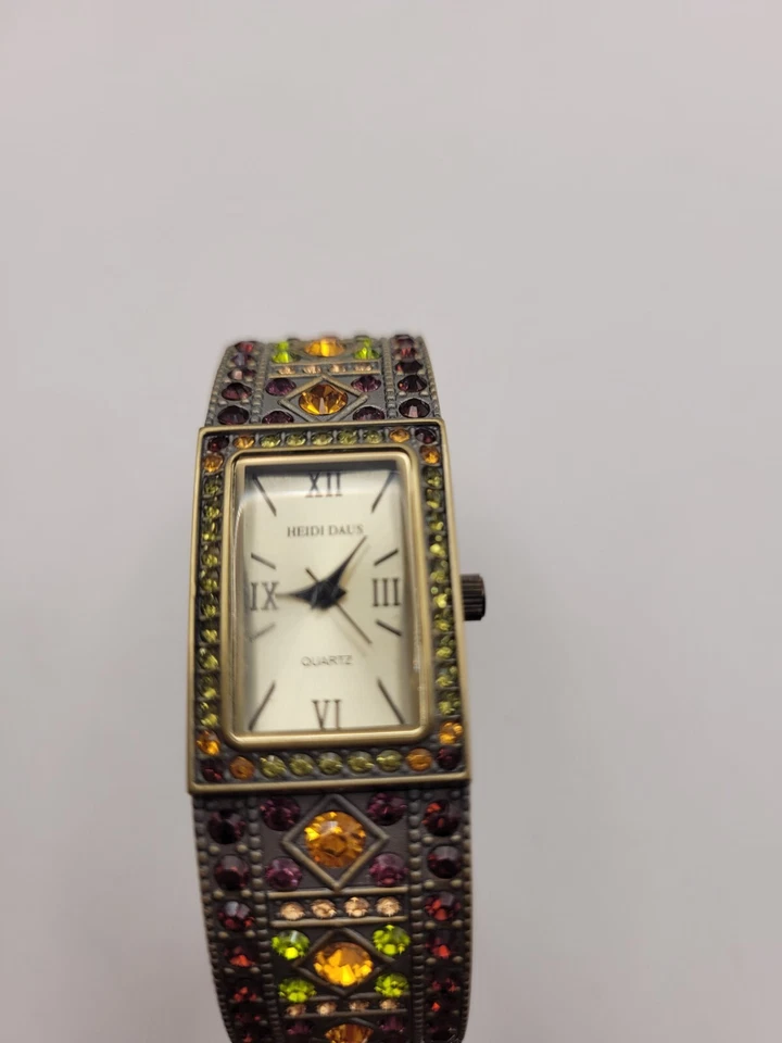 Juego de 2 relojes Heidi Daus Double Trouble topacio color amatista cristales de Swarovski Foto 4 de 4