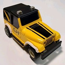 Vintage TYCO Yellow Jeep CJ-7 HO Slot Car Lighted Curvehugger HP2 Variation