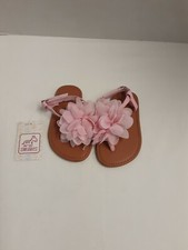 Swiggles Toddler Girls Pink Sandals W/Flower Back Strap Size S 5-6 BNWT