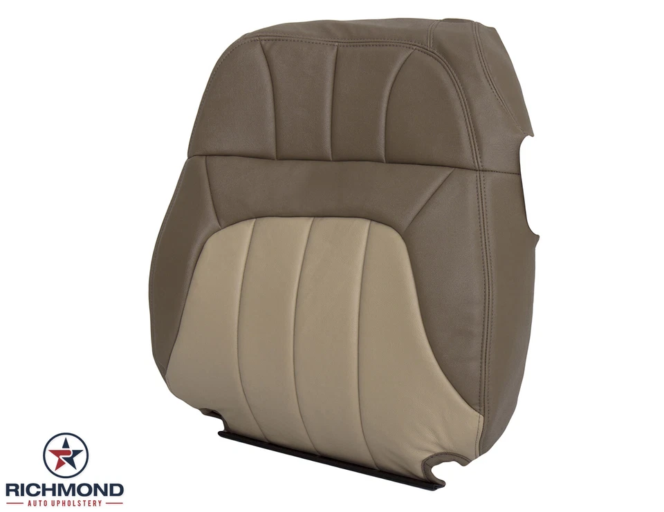 2004 GMC Envoy XL XUV SLT -Capa de assento de couro traseira inclinada lateral motorista 2 tons bronzeado - Imagem 4 de 4