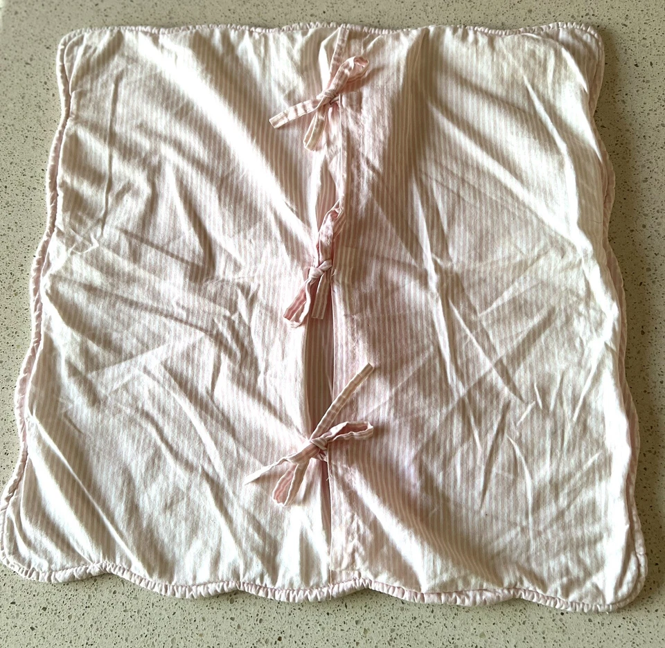 Juego de 2 fundas de almohada, círculo rosa con diseño de puntos blancos 19"X19" corbatas usadas Foto 3 de 4