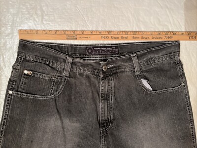 vtg Southpole jean shorts 40 38x13 loose baggy jorts black gray