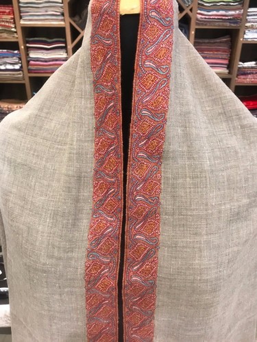 Pure Pashmina Shawl Kashmir Sozni Hand 